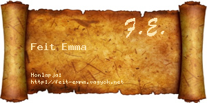 Feit Emma névjegykártya